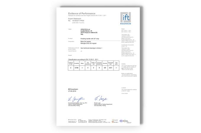 Certificazione Regular DK
